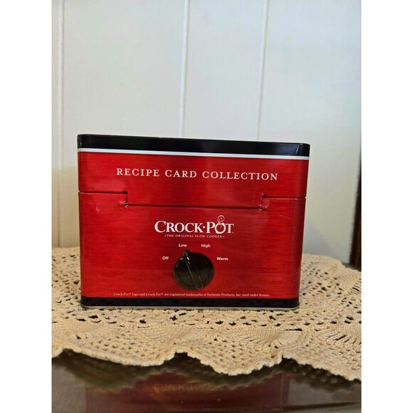 Crock Pot Recipe Card Collection With Keepsake Tin New Recipe Cards Preowned - Picture 3 of 8